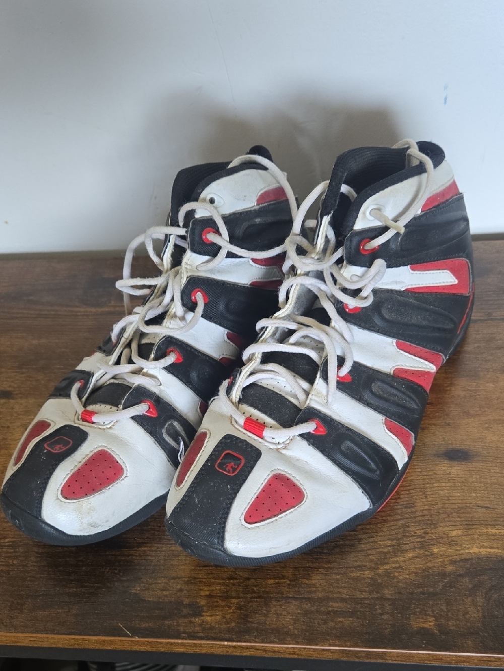 And1 Black, White & Red High-Top Athletic Sneakers
